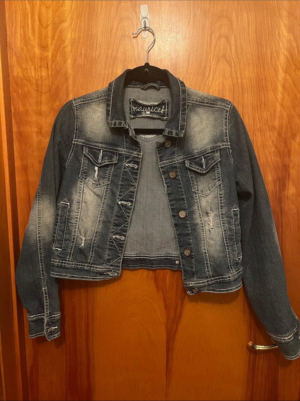 Maurices Blue Washed Denim Jean Jacket